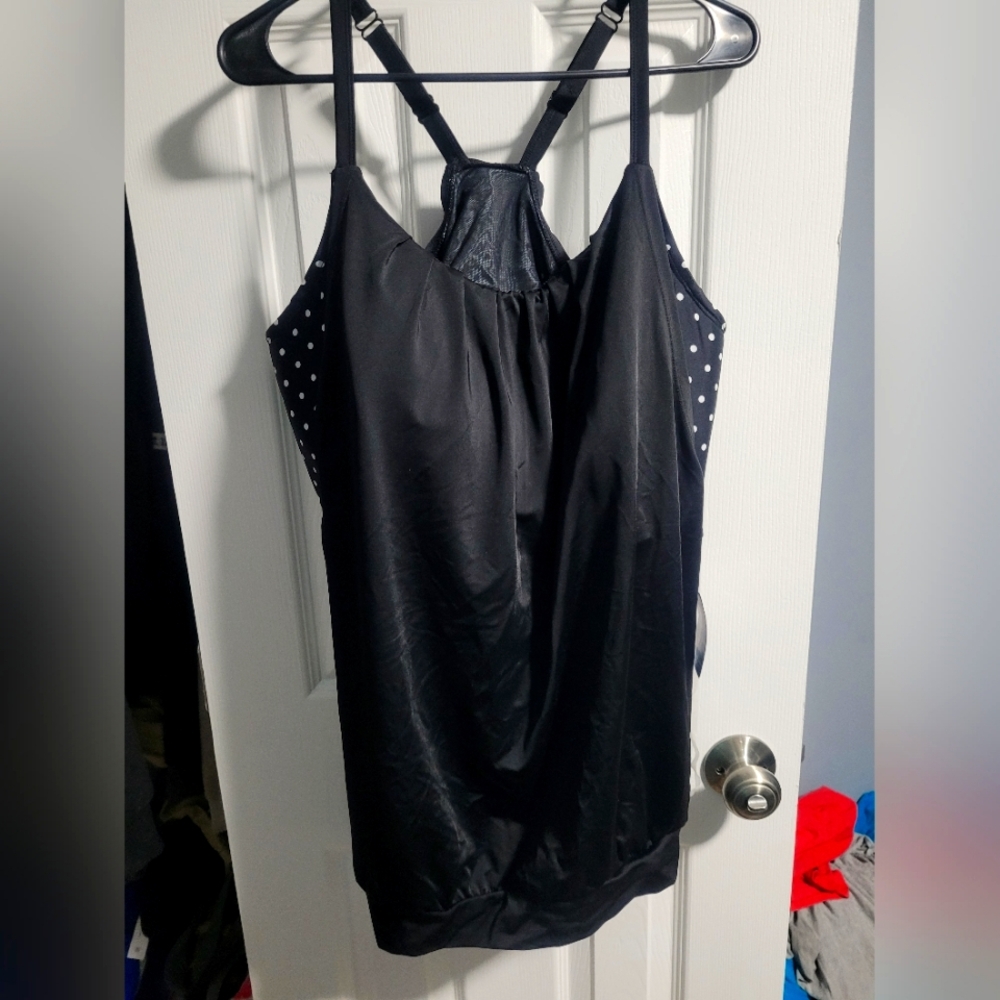 Cacique Blouson Tankini Top NWT